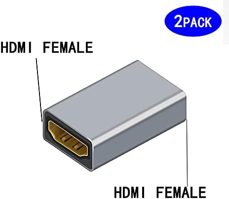 rgzhihuifz HDMI Адаптер за свързване на до гнездото HDMI (2 опаковки), удължителен кабел HDMI от жена на жена 4K, HDMI, Конектор