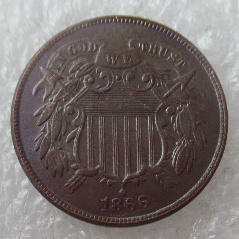 Два цента на САЩ (1865-1873) С номера на 9 години Незадължителни чуждестранни Копирни монети