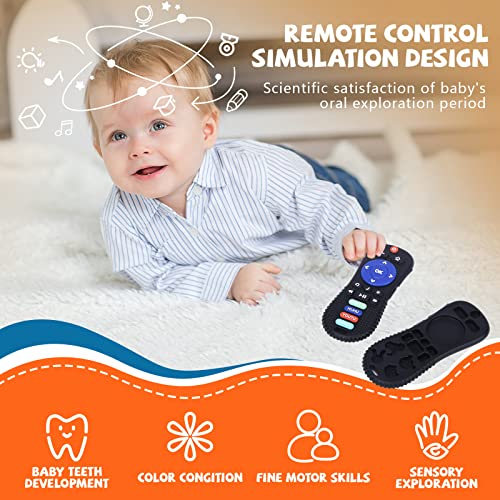 2 Опаковки на детски играчки за никнене на млечни зъби - Силиконов прорезыватель с дистанционно управление за телевизора за бебета