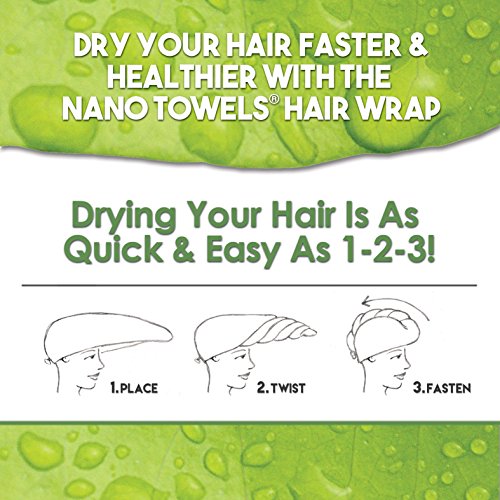 Нано-кърпи За сушене на коса | За сушене на тънки, деликатни, истонченных, къдрава коса | някои усукани кърпа Заменя Сешоар, хавлиени кърпи от памук и микрофибър | мор?