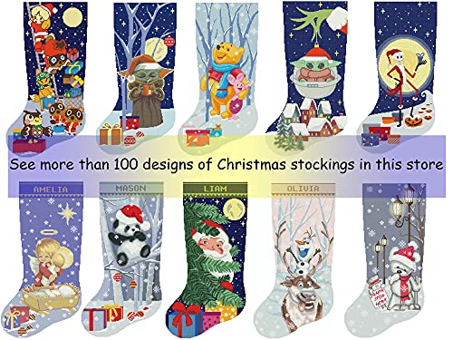 Коледни Чорапи с Модели за Бродерия на кръстат бод, Персонални Модерни Подсчитанные Леки Празнични Чорапи със собствените си Ръце, Сладък и Лесен Дизайн за начинае
