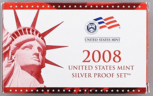 Комплект от 14 сребърни монети, Монетен двор на САЩ, 2008 - OGP box & COA Proof