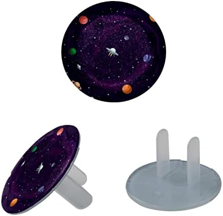 Капачки за ключове 24 бр., Декоративна защита на контакта, една Електрическа изолация, Лесна инсталация - Cosmos Planet Outer Space