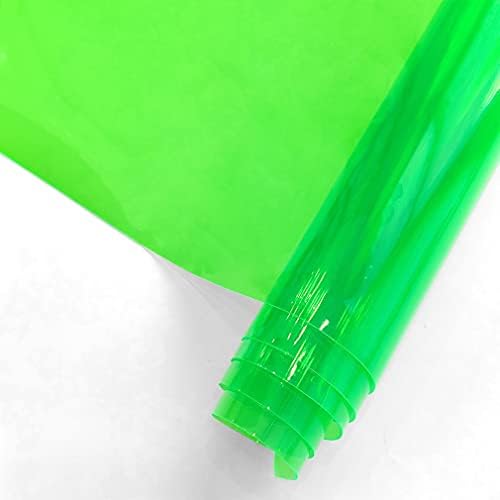 HYANG Зелени Прозрачни PVC Супер Прозрачни Холограма Винилови Листове от Изкуствена Кожа 1 Ролка 12 x 47 (30 cm x 120 cm за направата