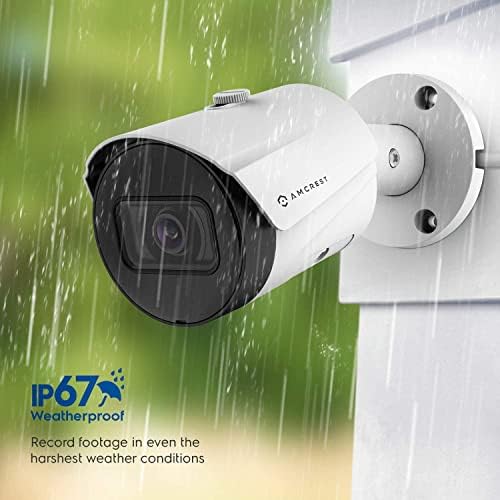 Градинска POE-камера Amcrest UltraHD камера 5MP 2592 x 1944p, IP камера за сигурност Bullet, Водоустойчива IP67, зрителен ъгъл 103
