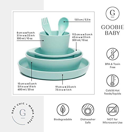 Детски комплект съдове за готвене Goobie Baby Bamboo е от 6 теми, нетоксичен и екологичен Детски комплект за здравословно хранене