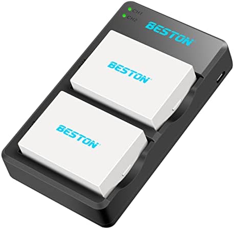 Акумулаторна батерия BESTON 2-Pack LP-E8 и бързо USB зарядно устройство за фотоапарати Canon EOS Rebel T2i T3i T4i T5i