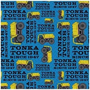 Тонка от памучна тъкан, 1 ярд предварително намаляване на - Tonka Truck Tough 4 бр.