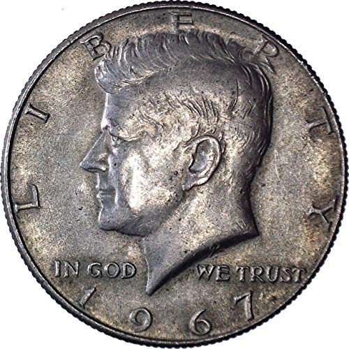 Сребърен Полдоллара Кенеди 1967 г. 50 цента На Около необращенном формата на