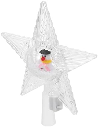 Toyvian 1 бр. Коледна Елха Топ Звезда Святочная Елха Topper Елха Topper Звезда Коледна Украса Пентаграм Кристалното Дърво, Пластмаса