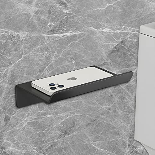 Държач за тоалетна хартия 3 в 1 с Рафт за телефон, Диспенсером за смываемых салфетки, Подходящи за съхранение на хартиени кърпички в банята, Подут или Винт Стенен Дър