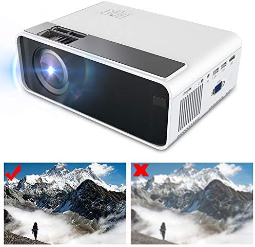 Проектор Qioni, Портативен видео проектор с резолюция от 4000 Лумена HD 1080P, Мини-Led Smart проектор видео, Домашно Кино на 23