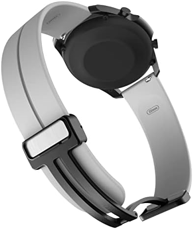 22 мм, Каишки за часовници, Силиконов Взаимозаменяеми каишка, Съвместима за Garmin Vivoactive 4/Galaxy Watch 3 45 мм/Gen 5/за Huawei