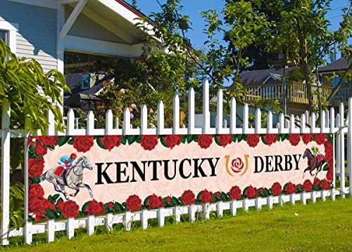 Nepnuser Дерби в Кентъки Голяма Ограда Банер конни Надбягвания В Закрито На Открито Украса За Партита Знак Преден Двор Градина Декор