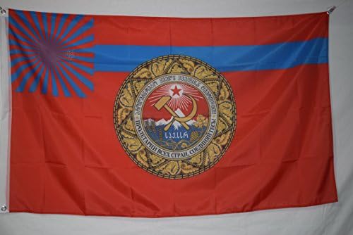 15 Съветска Социалистическа Република на Стопанските 3x5 фута Флаг Банер Ярки Цветове С Двойни Прошитыми Месингови Люверсами (Грузинска