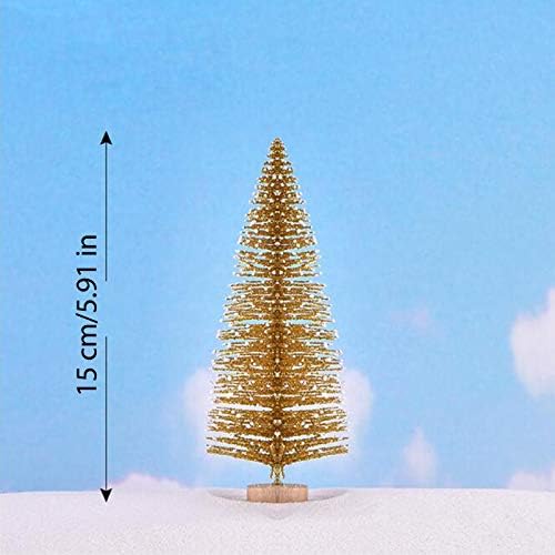 XUnion 1t0941 Симулационно Растение Снежна Коледна Елха Пясък Маса Озеленяване PVC Украса на Подарък