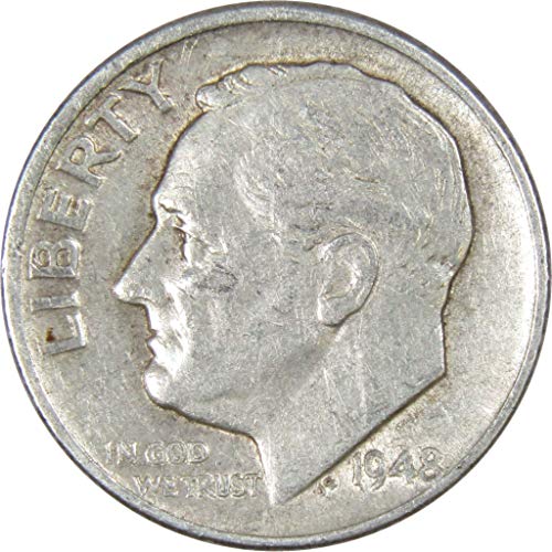 1948 D Roosevelt Dime AG ЗА Добра от 90% от Сребърна Монета на САЩ 10в, са подбрани