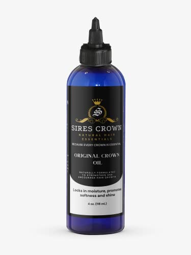 Sires Crown Natural Hair-Важното - Оригинално масло Crown Oil - Изцяло натурална смес от леко масло за коса с натурален аромат,