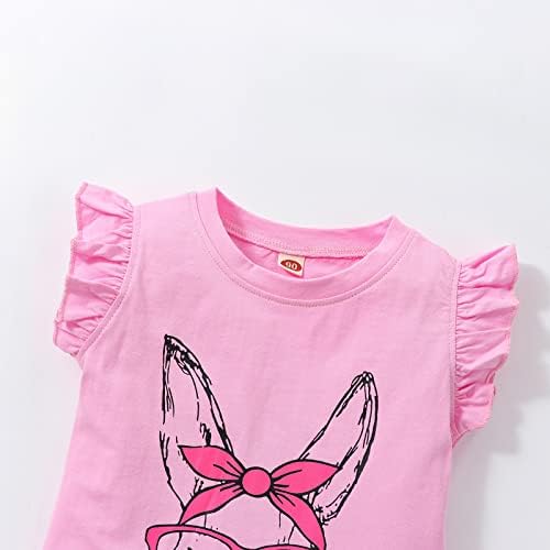 LYQTloml/Тениска със заек за малки момичета, Детска Тениска със Заек, Великден Дрехи, Жилетка Принцеса, Риза, Топ