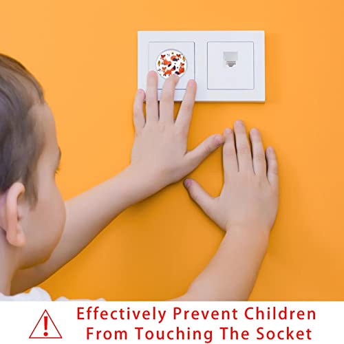 24 Опаковки на Защитени от деца Електрически Защитни Капачки За защита от деца Капачки За контакти С Шарките на Лисици