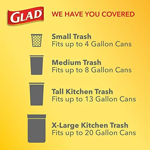Малките торби за боклук GLAD с бърза завязкой, бели торби за боклук с обем 4 литра за малка кухня или офис боклуци резервоара, придават