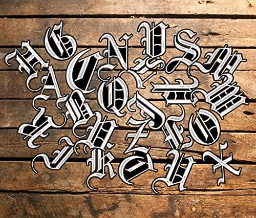Ленти с надпис Pinkman Tailor (4x3 инча), голям староанглийски азбука, 26 бр., нашивка A-Z, бродирани желязо за шиене, аксесоари