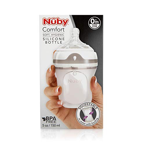 Мека Хигиенична Силиконовата бутилка Nuby Comfort С Възможност за компресиране, 5 Грама