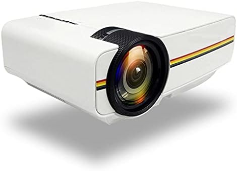 FZZDP Актуализиран мини проектор 1080P 1800 лумена Преносим LCD led проектор за домашно кино, съвместим с USB, 3D проектор (Цвят: