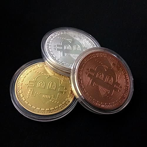 1бр Биткоин Златна Възпоменателна Монета Биткоин Виртуална Монета Криптовалюта Монета 2021 Ограничена Серия са подбрани Монета с