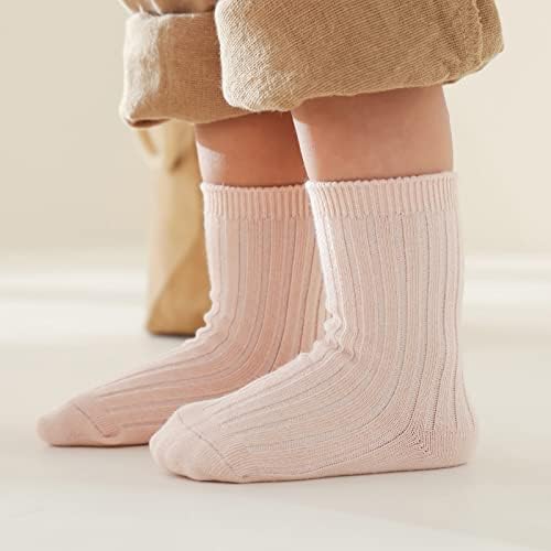 Детски чорапи Есенно-Зимните Модни Обикновена Чорапи с прости с Вертикален Дизайн, Удобни Чорапи за Момичета