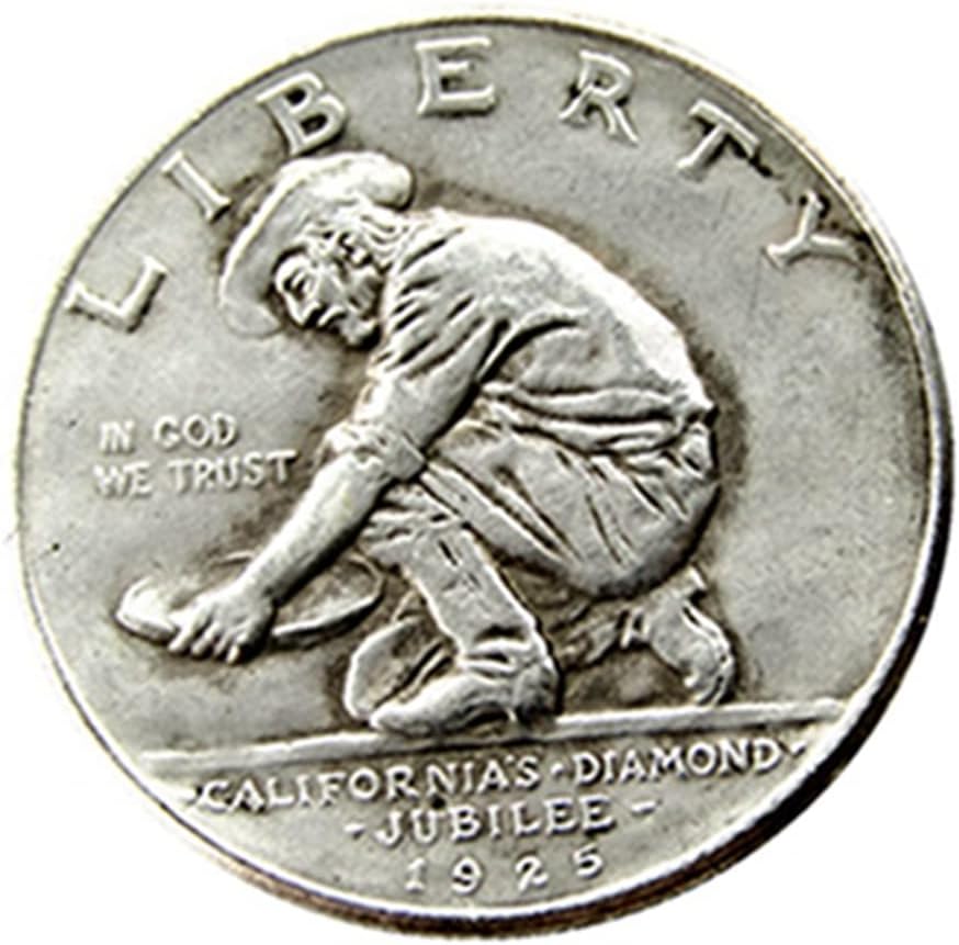 Възпоменателна Монета в Полдоллара САЩ през 1925 г. в Чуждестранна Репродукции Със Сребърно покритие Източник