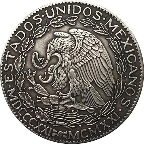 Мексиканска Реплика Възпоменателна Монета Копие на Монети 2 песо 39 мм 1921 Колекция от Художествени изделия Ръчна изработка