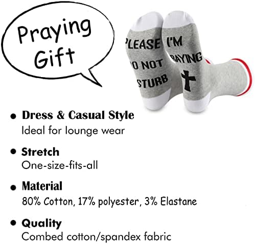 TSOTMO Молитвени Чорапи Молитвен Подарък Чорапи на Религиозната Вяра Кръщение Подарък На Кръщението на Християнската Вяра Подарък За Вярващия