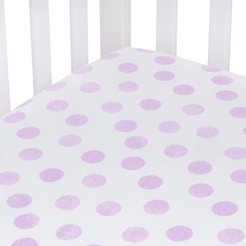 Чаршаф за легло Анди Mae - Лилаво грах - Трикотажный Памук - Подходяща за стандартни легла или матраци за деца