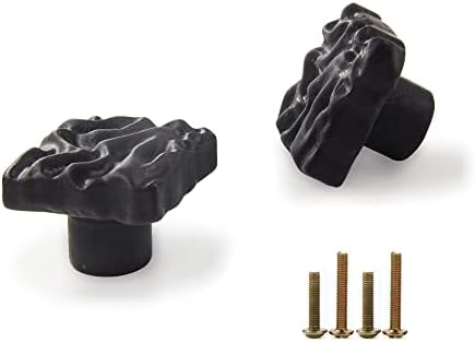 Дръжка от естествен Черен мрамор RICHOKI за Шкафове, Квадратни Каменни Дръжки 2 бр. В опаковка, Статуи Дизайн, Подходящи за Мебелни чекмеджета и Шкафа