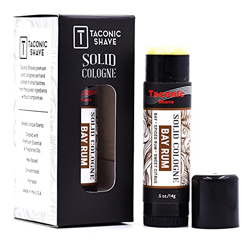 Твърди мъжки парфюм Taconic Shave с натурален аромат на дафинов лист – Портативен и лесен за нанасяне - Artisan Made in the USA.