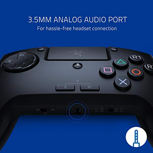 Гейм контролер Razer Raion Fightpad за файтингов PS4, PS5: 8-Позиционен D-Pad - Механичен Прекъсвач на Предните бутони, Жак за слушалки 3,5 mm – Черен