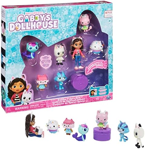 Куклена къща Габби, Луксозен Подаръчен комплект от 7 Цифри и Аксесоар-Изненада, Детски Играчки за деца от 3 години