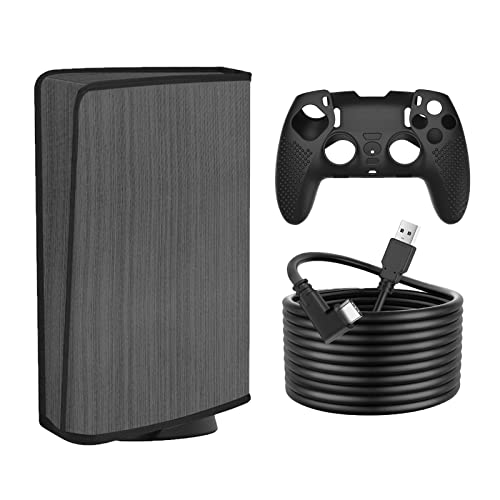 Прахоустойчив калъф Esimen PS5 от мек Плътен памук Точно, намаляване за конзоли Playstation 5 Digital Edition & Regular Edition,