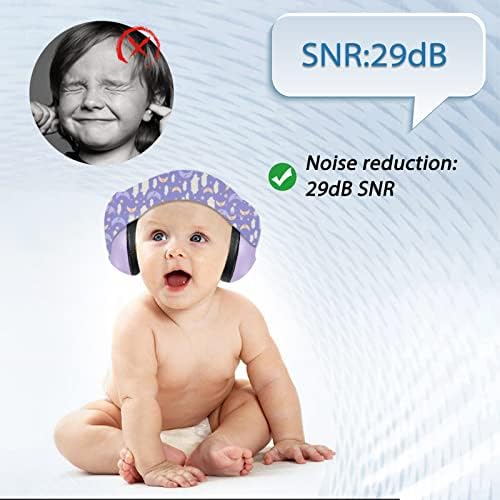 WORCBGIO Защита на ушите за бебета Шумоподавляющие Детски Уши Куплунг, Защита на Слуха на бебето с Регулируема Еластична лента за