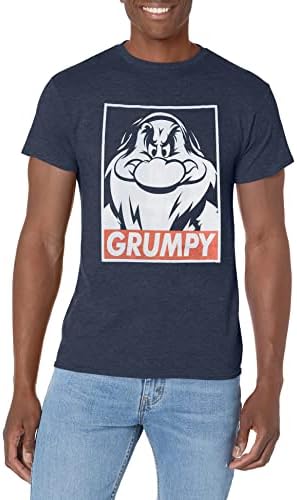Мъжка тениска Дисни с участието на snow white и Седемте Джуджета Grumpy