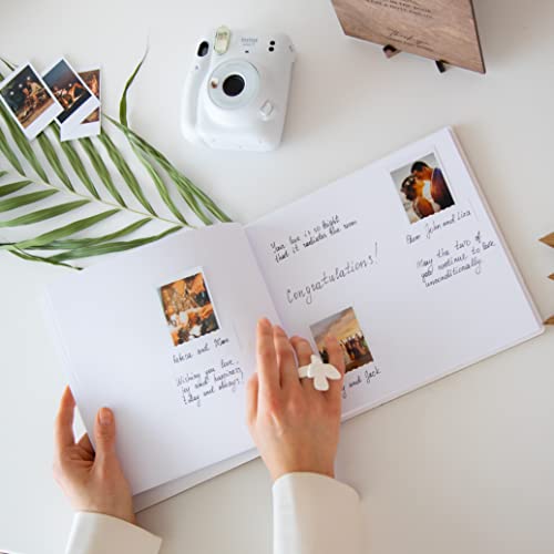 Сватбен Фото албум, Уникална книга за Гости Polaroid 20 листа, Подарък за годишнина, за отношение в стил Бохо, Фоторамка Instax,
