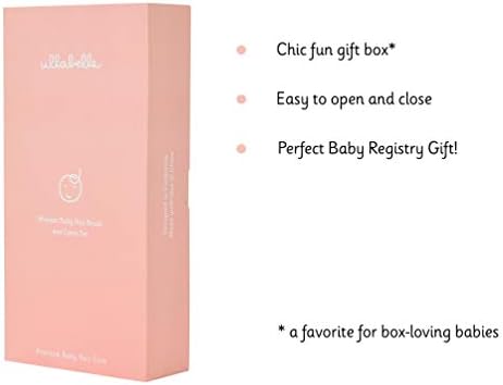 Комплект от 4 дървени детски четки за коса и гребени Ullabelle за бебета и малки деца в елегантна кутия за подарък - Комплект от