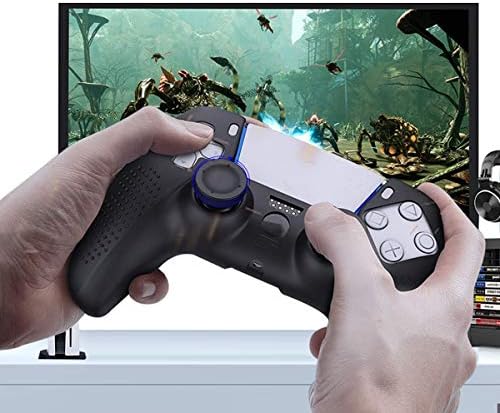 Калъф за контролера Wen XinRong за PS5, Силикон Противоскользящий калъф за контролера PS5 с 8 дръжки за палеца (червен)