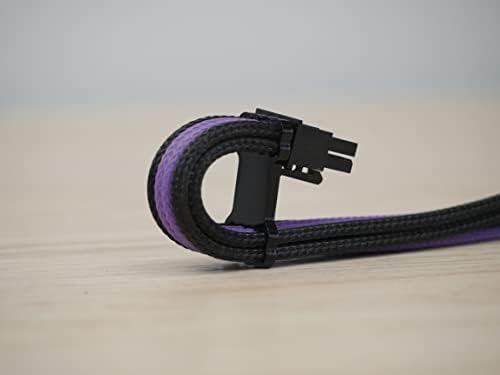 Cable гребенки с ръкави за КОМПЮТЪР, 8-пинов завой на 180 градуса Черен