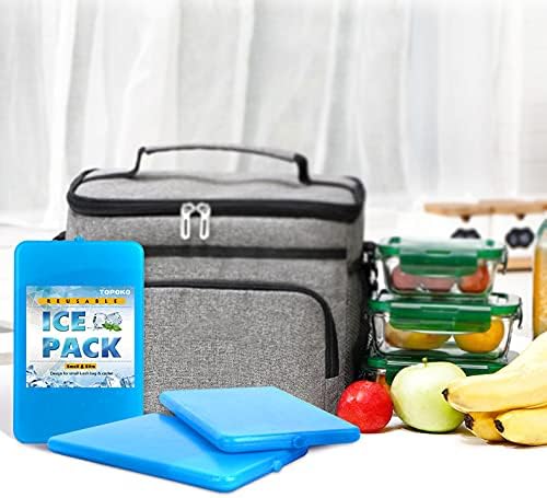 Пакети с лед TOPOKO за масата за хранене пакети, Охладител. Морозильные пакети за обяд-бокс, чанта-хладилник. Тънък многократна употреба и трайни, без бисфенол А, быстр?