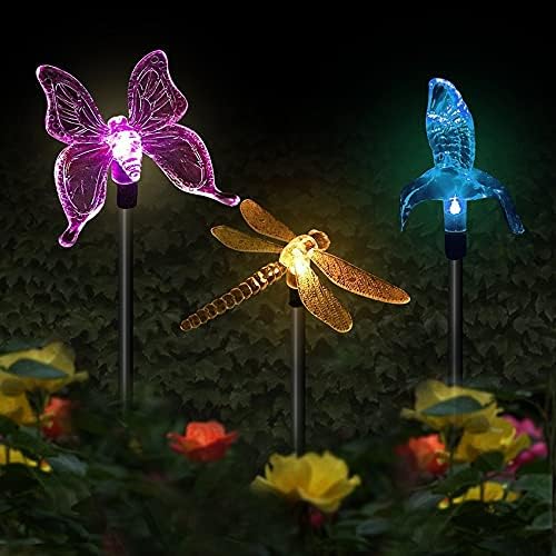 SJYDQ което променя Цвета led Пейзаж лампа за двора, улични лампи, за тревата под формата на водни Кончета/пеперуда/Птици, Водоустойчив