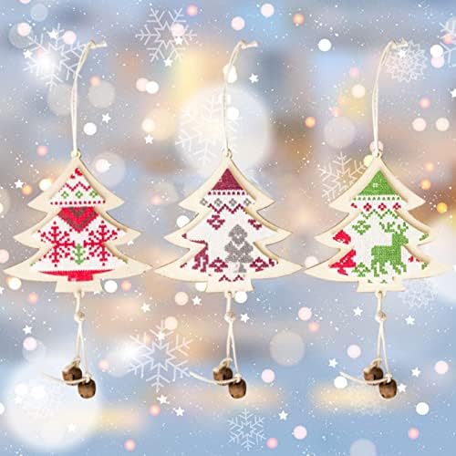 XIOS Коледна Украса Коледна Дървена Декорация за коледната Елха Висулка Креативна Коледно Дърво Камбаната На съвсем малък Птици