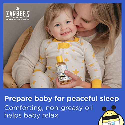 Бебешко масажно масло Zarbee's, Успокояващ с лавандула и лайка за подобряване на съня, бутилка обем 4 грама