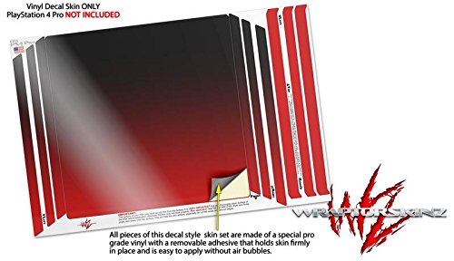 Обвивка на кожата WraptorSkinz PS4 Pro Гладка, Выцветающая, Червена, Черна - Обвивка в стил прозорец винетка е подходящ за конзоли